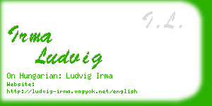 irma ludvig business card